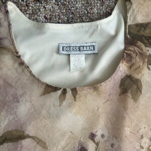 Dress Barn Cream and Brown Floral Top